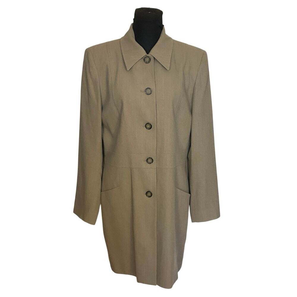 Pendleton Beige Wool Blend Single-Breasted Coat - Picture 2 of 10